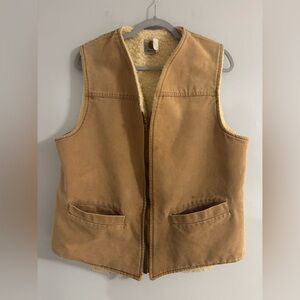Carhartt Cream Sherpa-Lined Vest